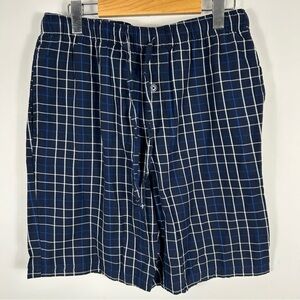 NWT George Men’s Blue & White Plaid Pajama Shorts - Size [S/M] - Cozy Lounge